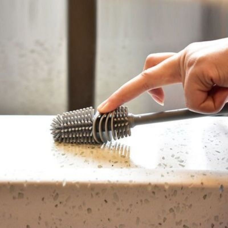 Cọ Silicon Cán Dài Vệ Sinh Bình Sữa / Cốc Cà Phê / Bình Sữa Em Bé Tiện Dụng