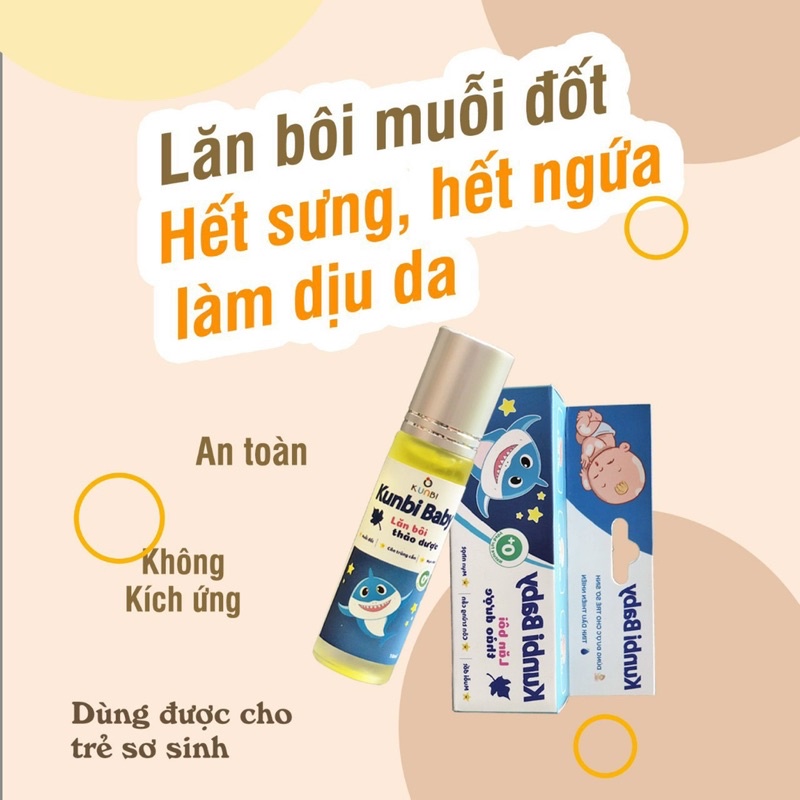Lăn bôi thảo dược Kubin, bôi vết côn trùng cắn