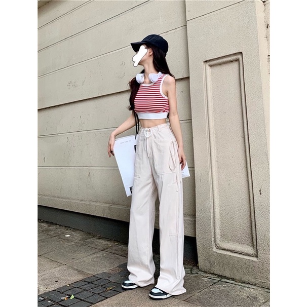 Quần jeans phối dây