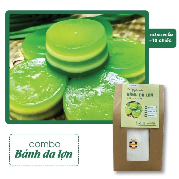 Set nguyên liệu làm bánh da lợn công thức chuẩn, 100% thành công Thành phẩm 10 chiếc