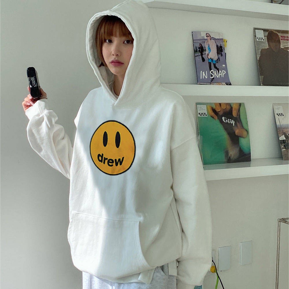 Áo nỉ Hoodie Drew house mặt cười Hogoto shop , áo nỉ bông hoodie unisex nam nữ phong cách ulzzang Hàn Quốc