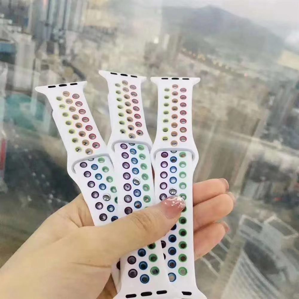 Dây Đeo Silicone Thể Thao Cho Apple Watch 41MM 45MM 40MM 44MM Series 8 7 6 5 4 SE