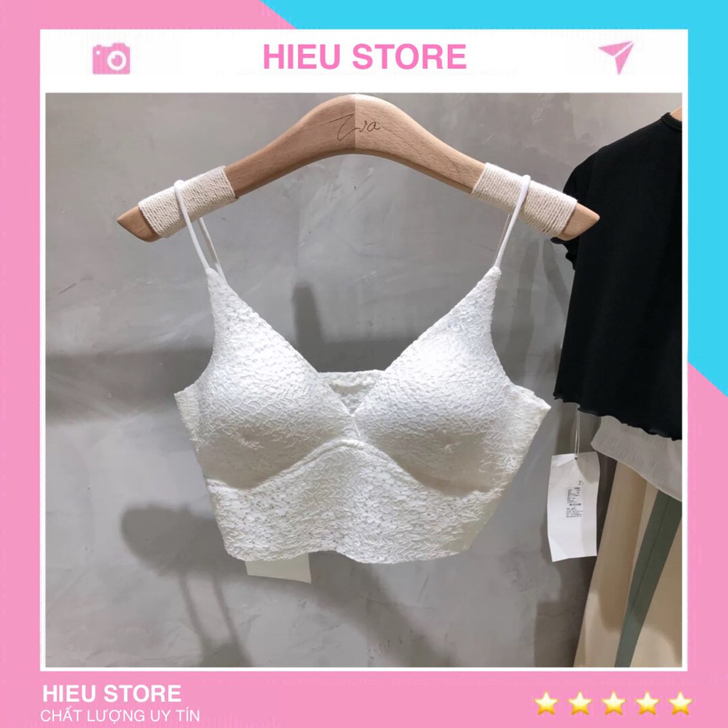 Áo Lót Nữ Ren Hoa Julia Tạo Khe, Áo Bra Ren Thoáng Mát, Đệm Mỏng Mềm Thoải Mái Hieu Store24h - 066