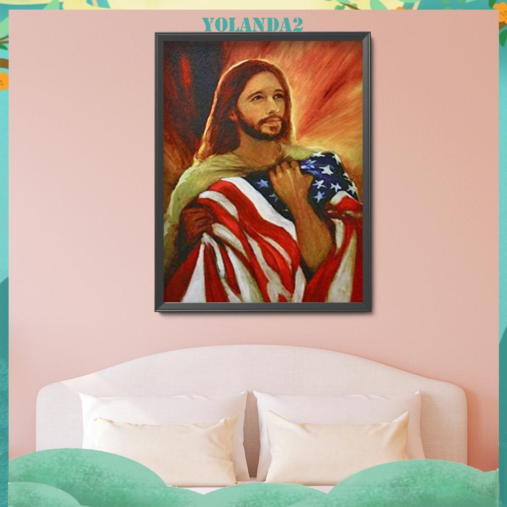 Tranh đính kim cương nhân tạo 5D hình tôn giáo DIY