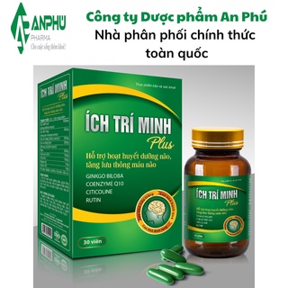 Ích trí minh plus-hoạt huyết dưỡng não, tăng lưu thông máu não, dùng khi tiền đình, hoa mắt, chóng mặt, đau đầu, mất ngủ