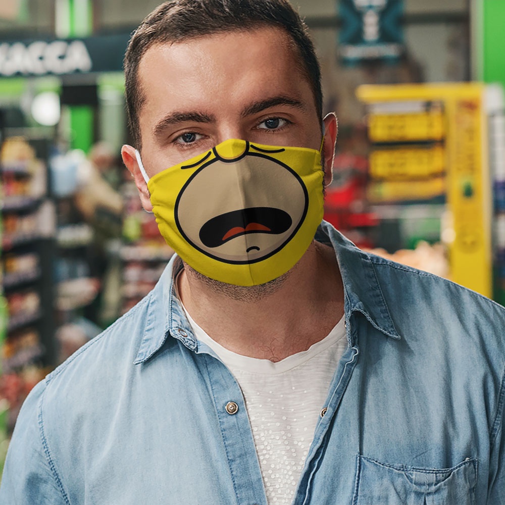 Khẩu trang cute trẻ em cho bé dễ thương đáng yêu thú cưng Hình Vẽ DRAWN CARTWELL vải cotton 100% ngăn bụi mịn kháng khuẩ