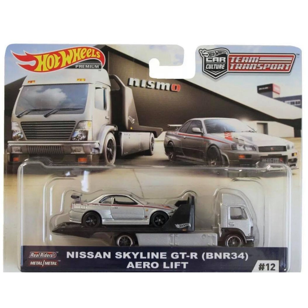 Hobby Store xe mô hình Hot Wheels Team Transport Nissan Skyline GTR BNR34 - Aero Liftnr