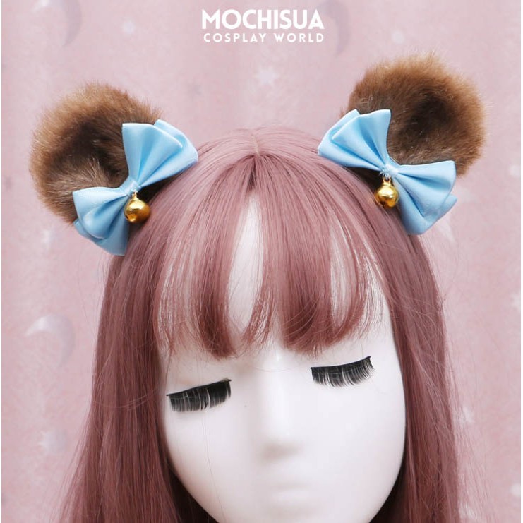 [CÓ SẴN] Tai Gấu Gắn Nơ Dạng Kẹp Dễ Thương Lolita Kawaii