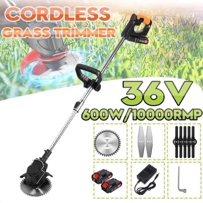 May cắt cỏ cầm tay dùng pin 36v Lapusen Kèm 2Pin 8 lưỡi cắt