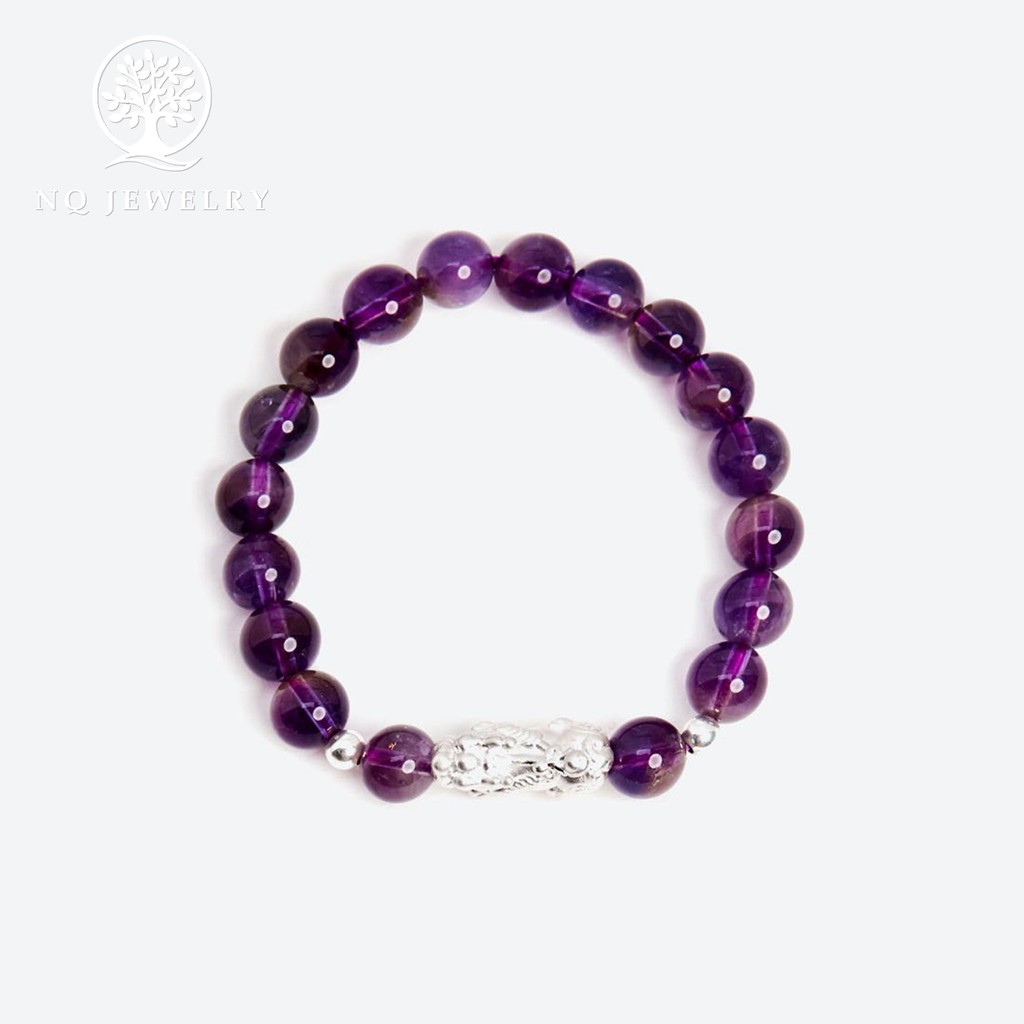 Vòng tay charm tỳ hưu bạc trắng - NQ Jewelry