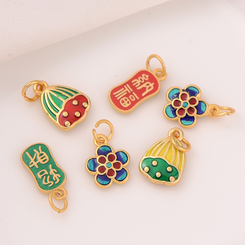 Mặt Trang Sức Vòng Tay/Mặt Dây Chuyền Thủ Công Màu Vàng Nhám 18K Chất Lượng Cao diy