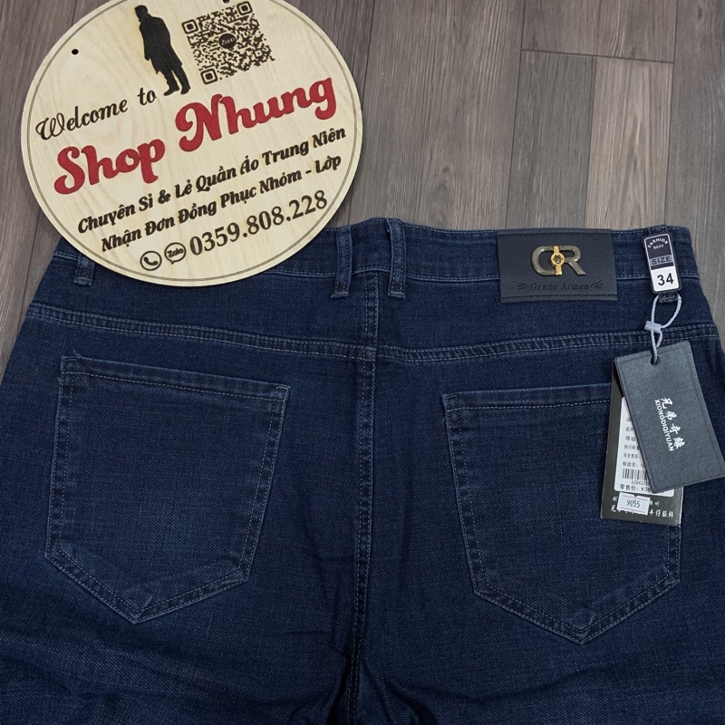 Quần bò nam jeans nam trung niên có size to cho người 100 kg