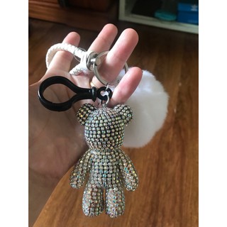Móc khoá gấu đính đá