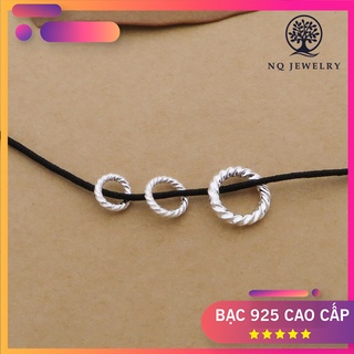 Charm S925 khoen tròn dạng xoắn