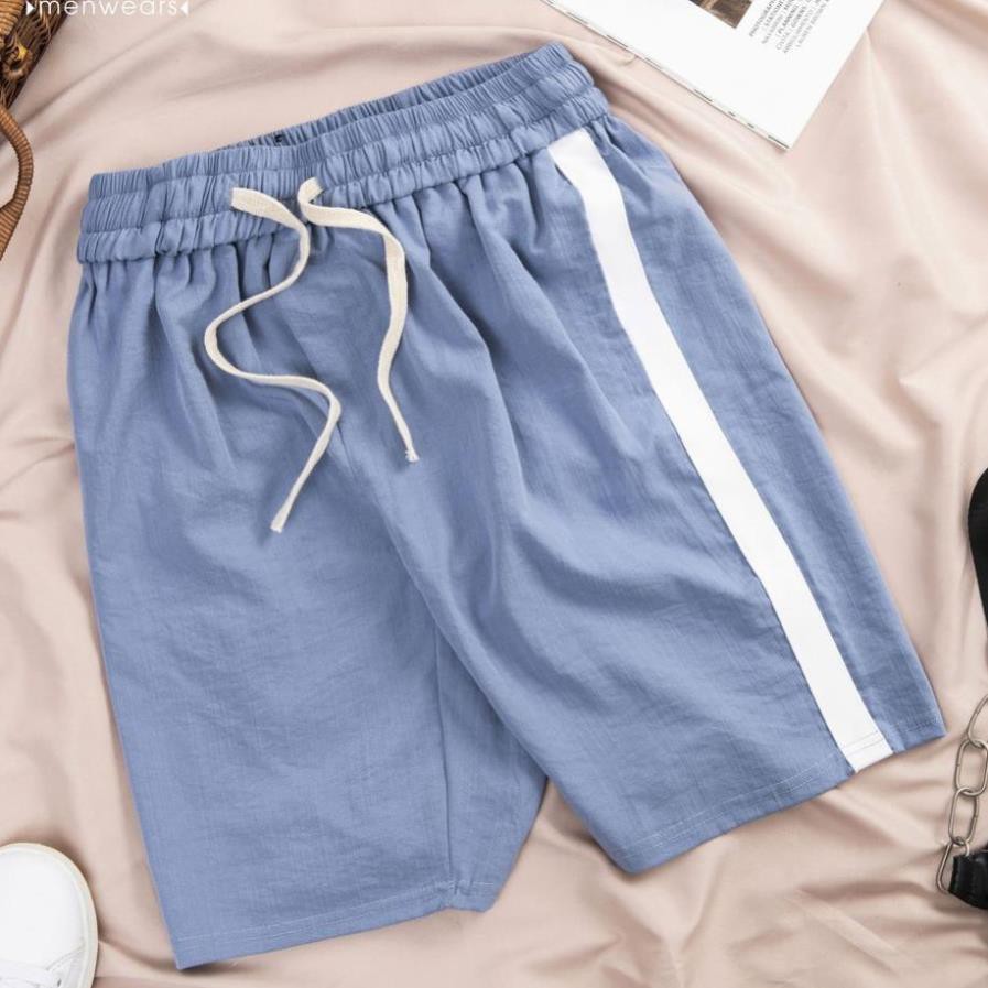 Quần short nam Edana Menswear cao cấp đũi lé kẻ sọc phong cách trẻ trung hiện đại cân nặng 45 -78kg ་