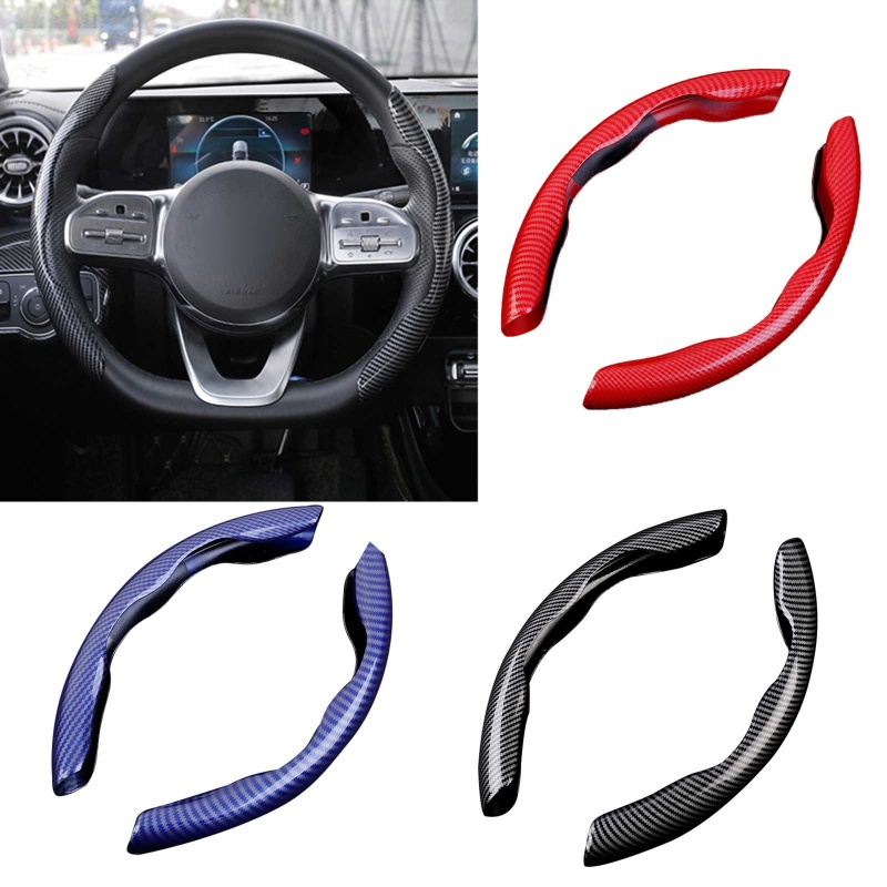 Set 2 Vỏ Bọc Vô Lăng Xe Hơi Bằng Sợi Carbon Chống Trượt