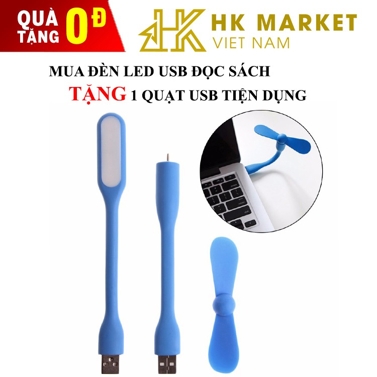 Đèn Led USB Dẻo Hỗ Trợ Đọc Sách Làm Việc TẶNG Quạt USB 2 Cánh Tháo Rời Cực Mát