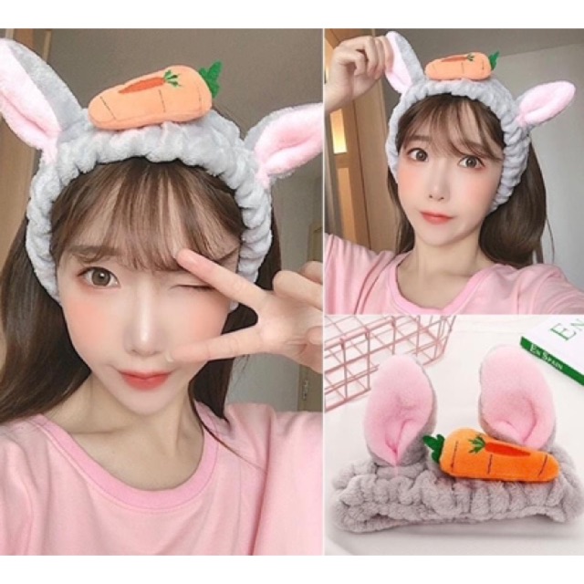 Băng đô rửa mặt tai thú TÍM STORE phong cách hàn quốc phụ kiện tóc dễ thương
