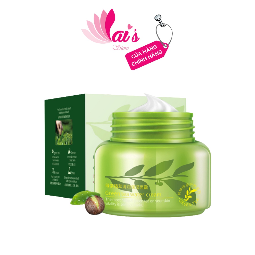 Kem Dưỡng Ẩm Tinh Chất Trà Xanh Rorec (50g) Green Tea Water Gream Dưỡng Ẩm, Ngừa Mụn, Kiểm Soát Dầu, Sáng Da Chính Hãng