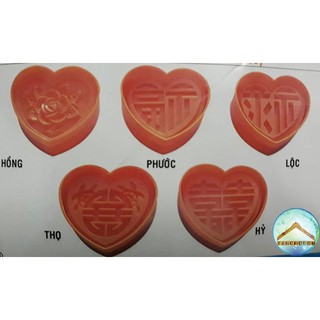 Khuôn Nhận Xôi Tim Hình Hoa, Phước, Lộc Thọ, Hỷ, Khuôn Vĩnh Trường