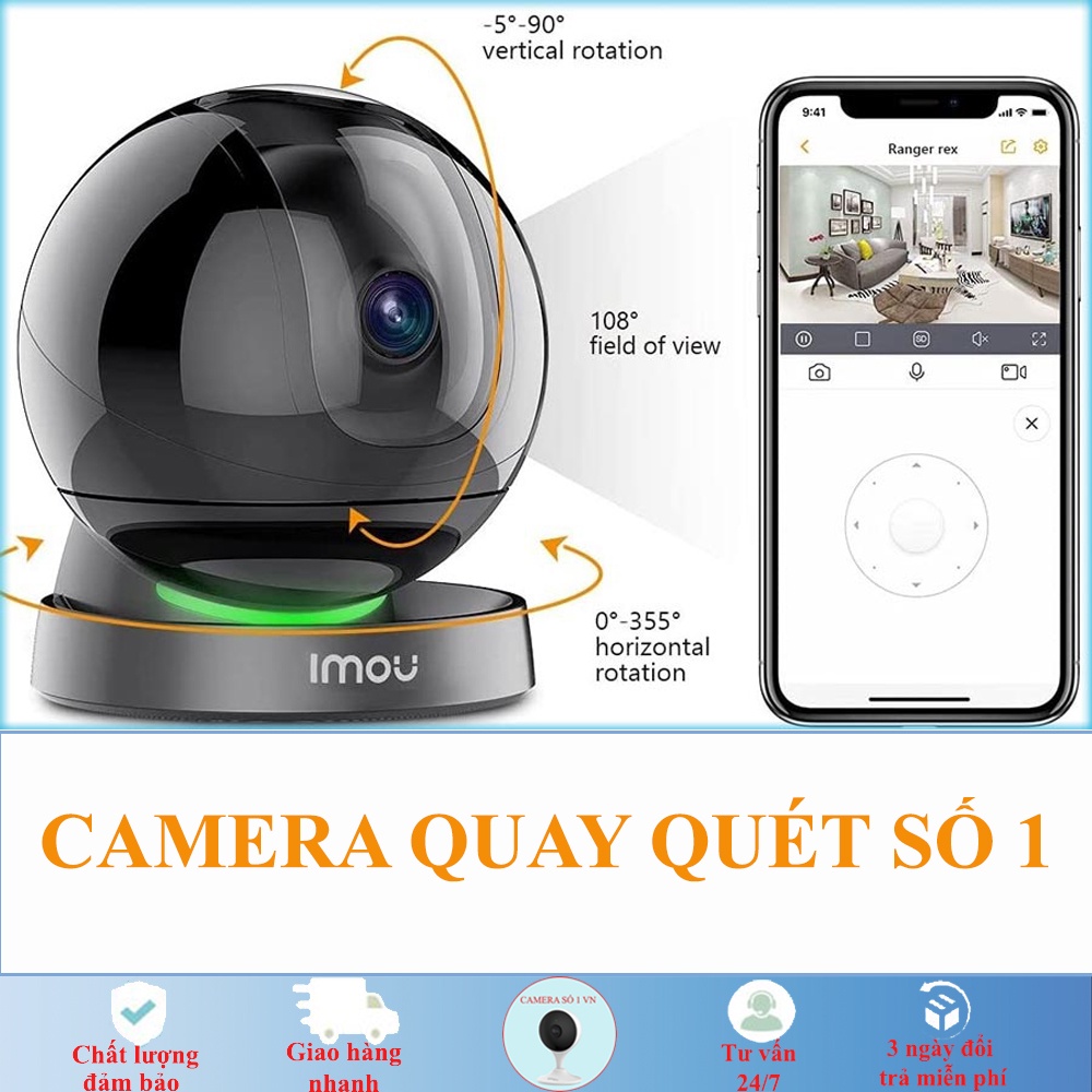 Camera WIFI IP Xoay 360 Trong Nhà REX IPC-A26LP IMOU 1080P Bảo hành chính hãng 24 tháng