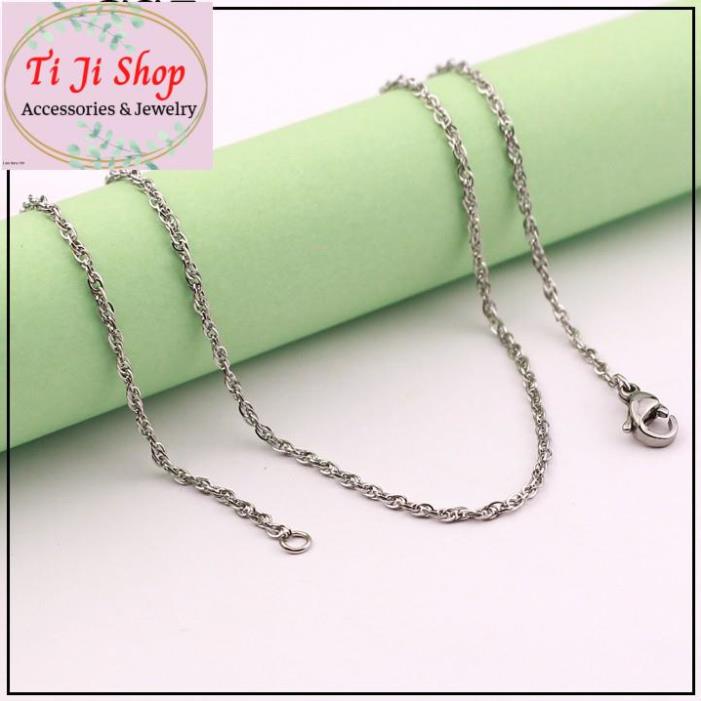 DÂY CHUYỀN NỮ INOX KHOEN LỒNG XOẮN ĐẸP D  -  , không đen