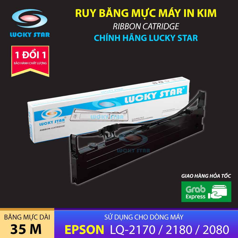 Ruy Băng Mực In Máy In Kim Epson LQ-2170/2180/2080, Ribbon Catridge, Băng Mực Dài 35M, Thương Hiệu Lucky Star Chính Hãng