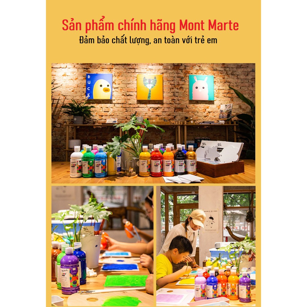 Màu Poster Paint Mont Marte 500ml, màu nước của Úc