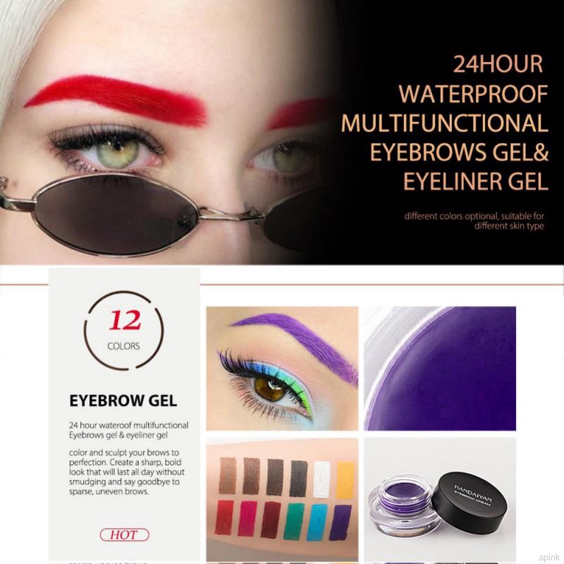 àng mới về] Gel kẻ lông mày kèm cọ với 12 màu sắc thời trang để lựa chọn nhãn hiệu HANDAIYAN | BigBuy360 - bigbuy360.vn