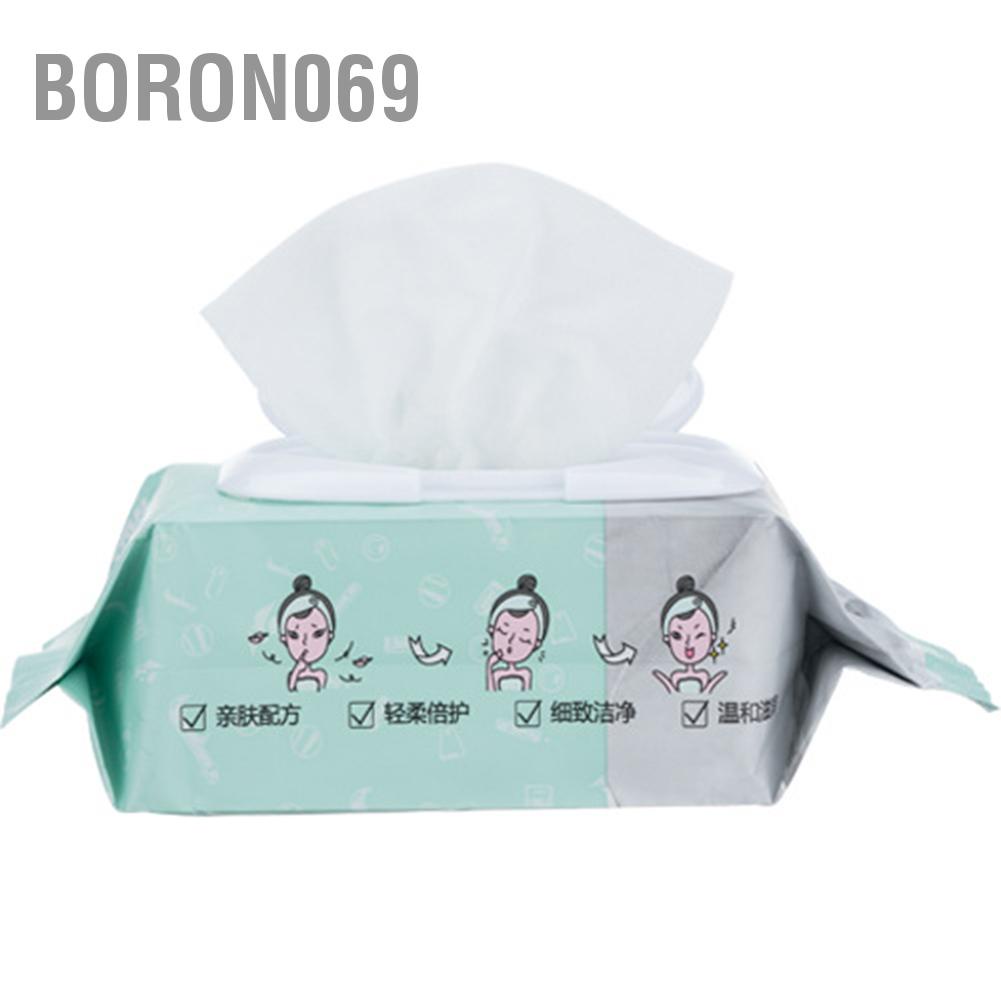 Boron069 80 cái Khăn Tẩy Trang Làm Sạch Sâu Khuôn Mặt Lau Điểm Mắt