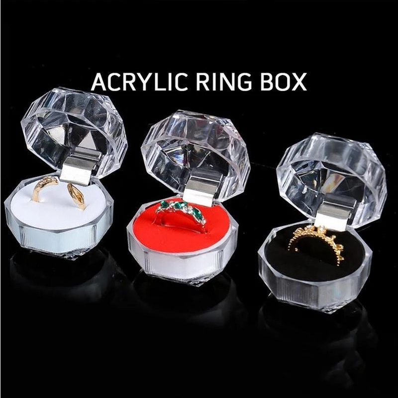 Hộp đựng trang sức trong suốt 2 màu