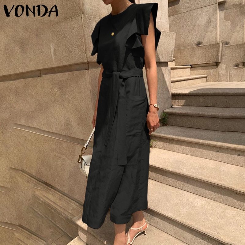 Đầm Dài Không Tay VONDA Phối Đai Thắt Lưng Thời Trang Mùa Hè Cho Nữ | BigBuy360 - bigbuy360.vn