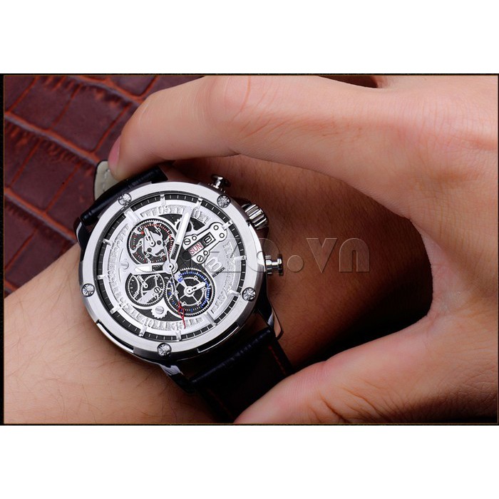 Đồng hồ Chronograph 6 kim bánh răng Binger BG80