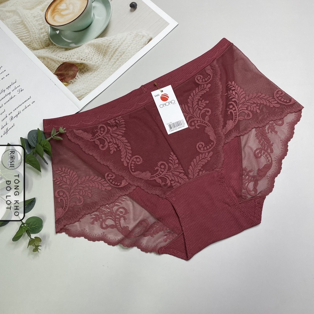 Quần lót cotton phối ren mềm đẹp , mẫu quần cạp cao form to thoải mái 1029 - ROSIE Chính hãng
