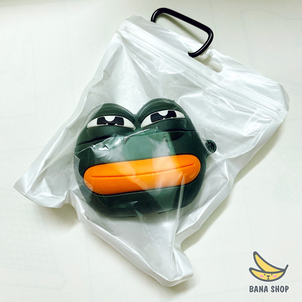 Case vỏ bọc silicon bao hộp sạc tai nghe airpod hình ếch xanh Pepe siêu bựa cho vozer