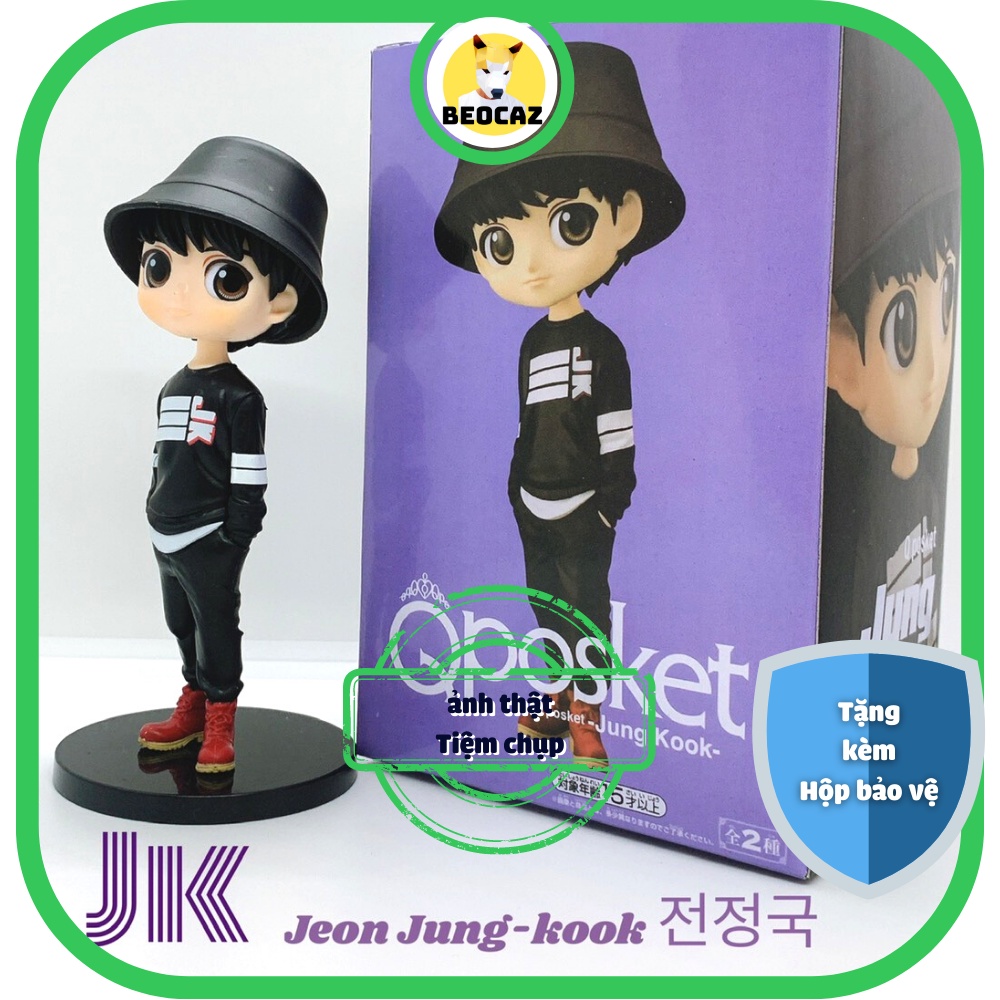 Mô hình BTS Jungkook JK Jeon Jungkook Loại 1 Unoff chibi Bangtan Boys dễ thương quà tặng Đồ chơi Beocaz KPop Hộp Bảo Vệ