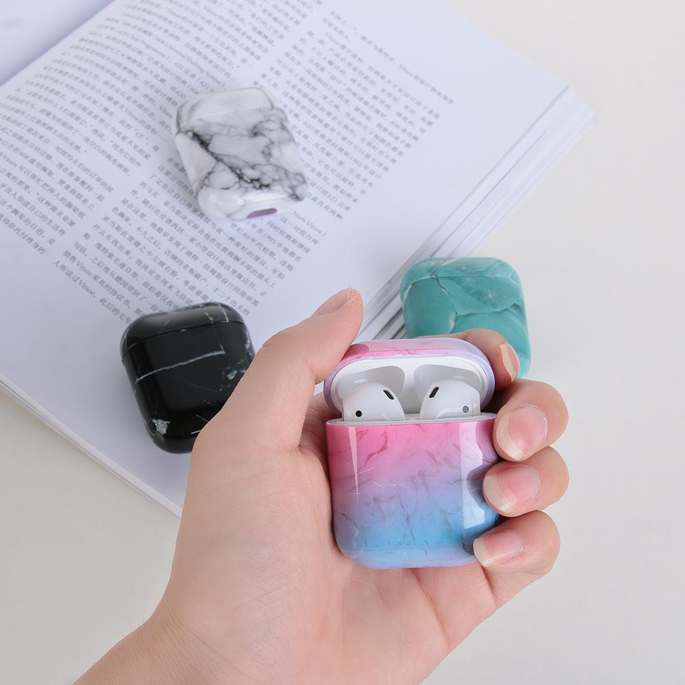 BEBETTERM Vỏ Bảo Vệ Hộp Sạc Tai Nghe Không Dây Apple AirPods 1 2 Chống Sốc Chống Bụi Vân Đá Cẩm Th