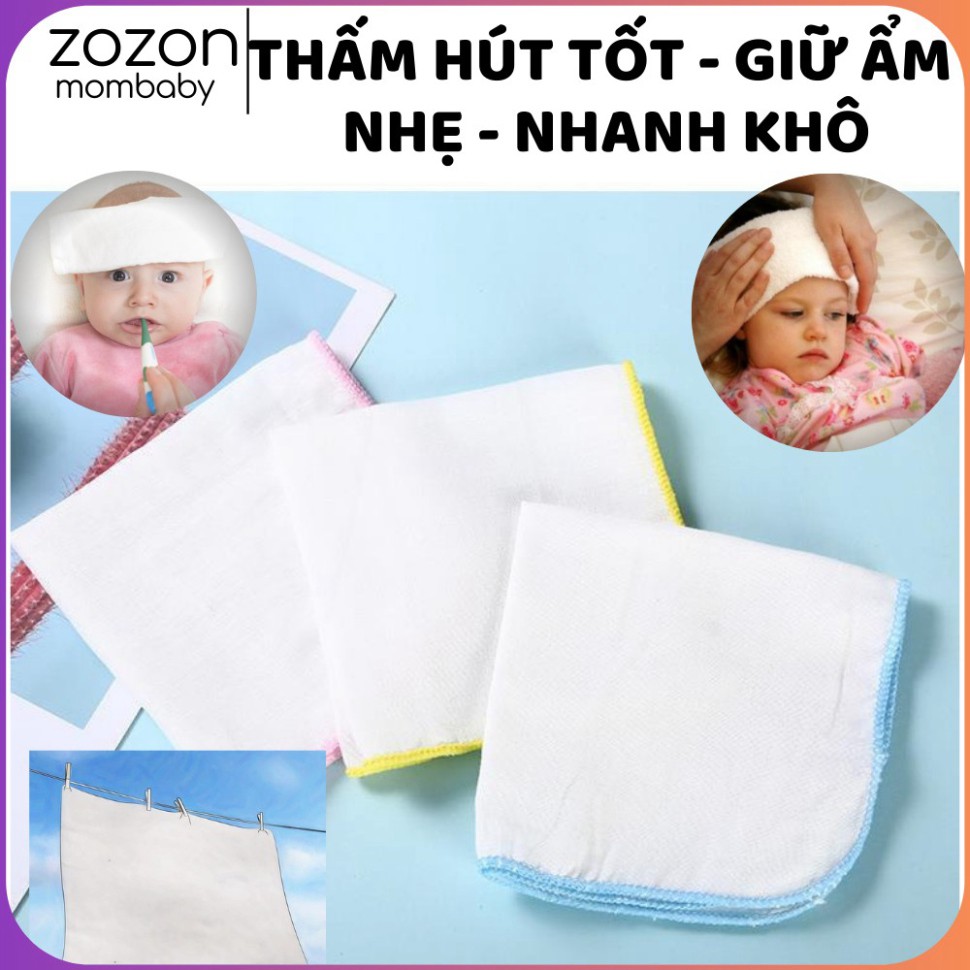 Khăn sữa xô cho bé, khăn mặt vải xô 2-3-4 lớp cho trẻ sơ sinh, lau sữa trớ mũi dãi, lau mặt và vệ sinh thân thể bé "