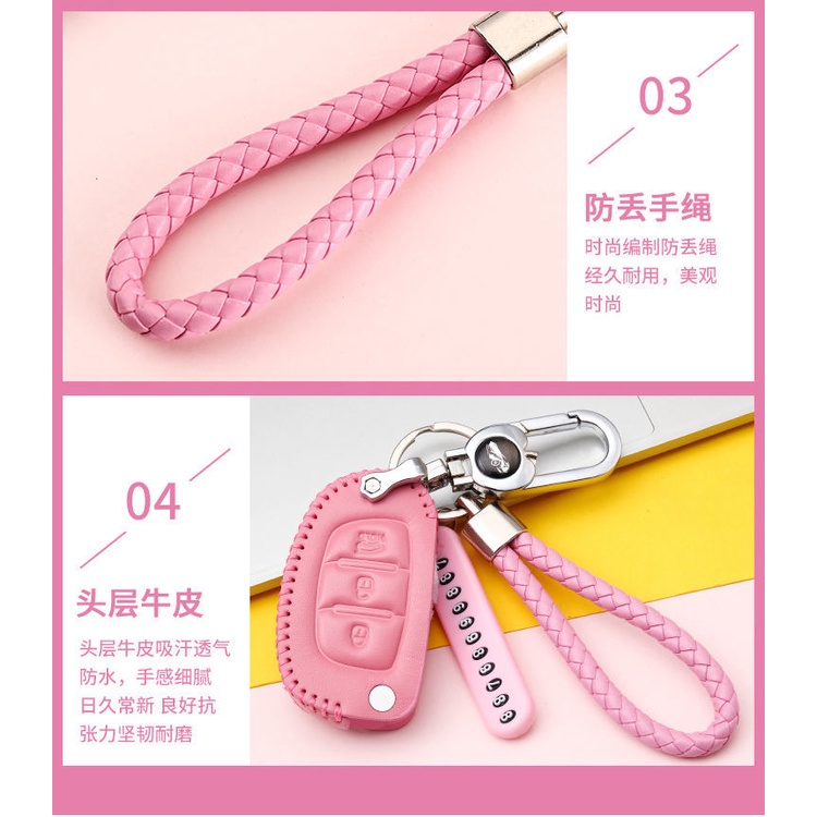 Vỏ da bảo vệ chìa khóa điều khiển từ xa cho Hyundai Ioniq Elantra Tucson Reina Santa fe Kona Accent IX35 i10 i20 i30 HB20 IX25 IX45 IX45