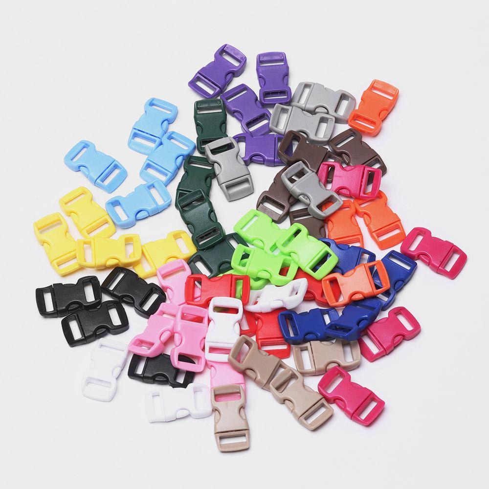 CLEOES Side Release Buckle 10Pcs Plastic 3/8&quot; Dog Collar Parachute Bracele Outdoor Camp