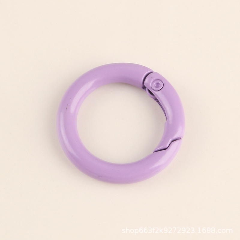 Set 10 vòng khóa tròn bằng hợp kim màu sắc ngọt ngào