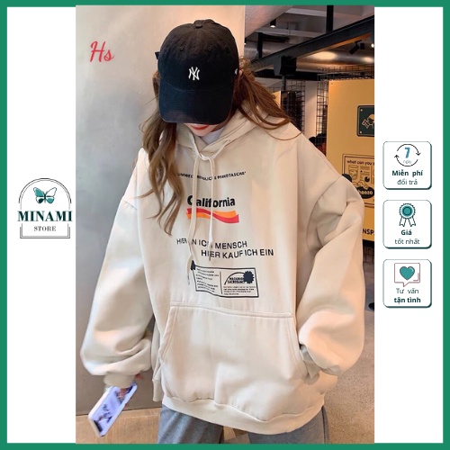 [Ảnh Thật + Video]] Áo KhoáC Nỉ Nam Nữ Uniex Logo Califorlia  Mã 747 MINAMI STORE