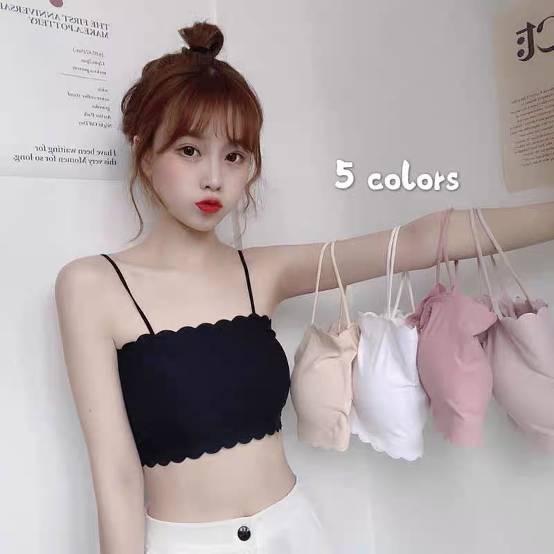 Áo lót nữ 2040 áo hai dây áo ngực len tăm co dãn 40-55kg thoáng mát phù hợp mùa hè nóng bức sexy