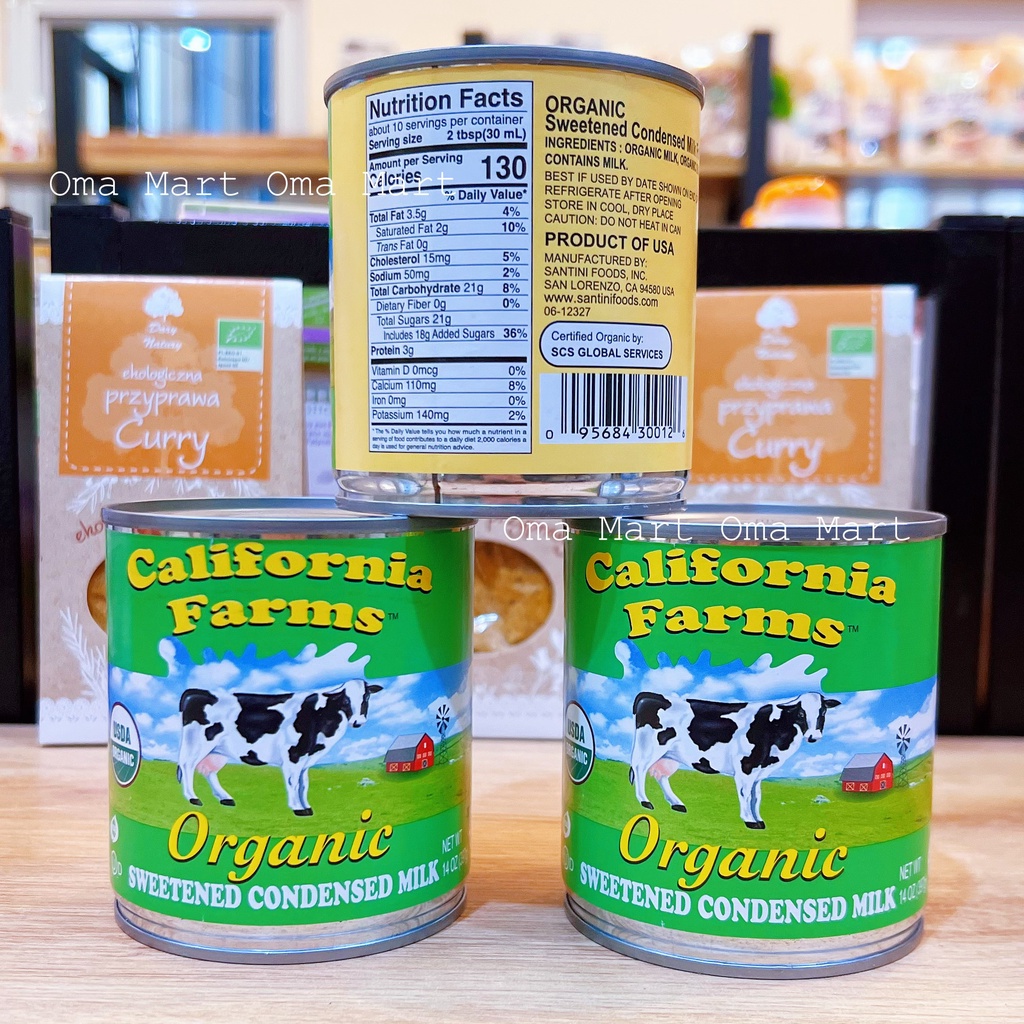 Sữa đặc có đường hữu cơ California Farms 397g