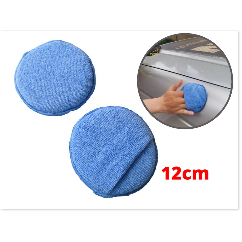 Mút Bọt Biển Bọc Sợi Microfiber Có Quai Thoa Wax Chăm Sóc Xe