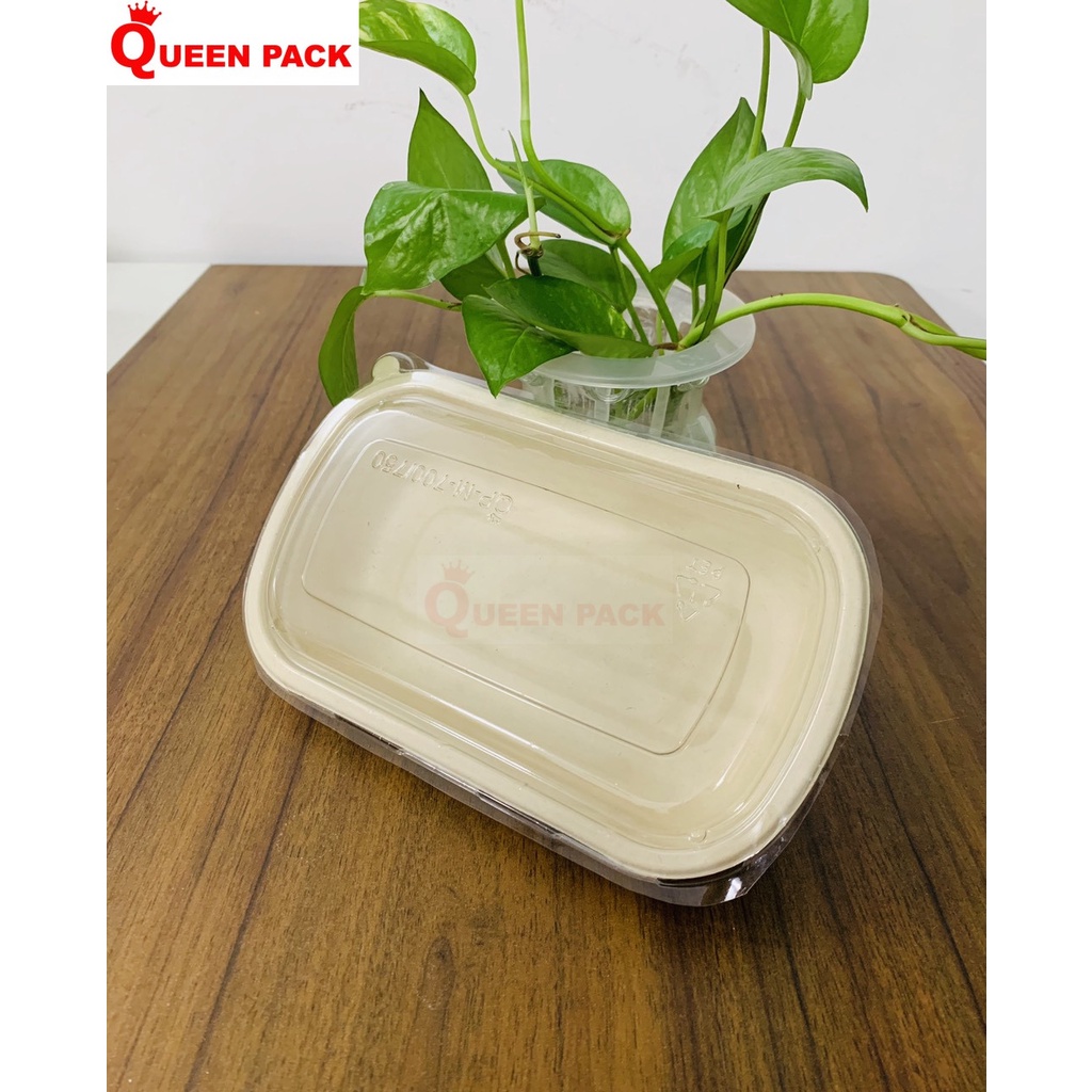 SET 50 Hôp bã mía 1-2 Ngăn Nắp Liền/ Nắp Rời đựng đồ ăn dùng 1 lần, dùng cho nhà hàng quán ăn khách sạn