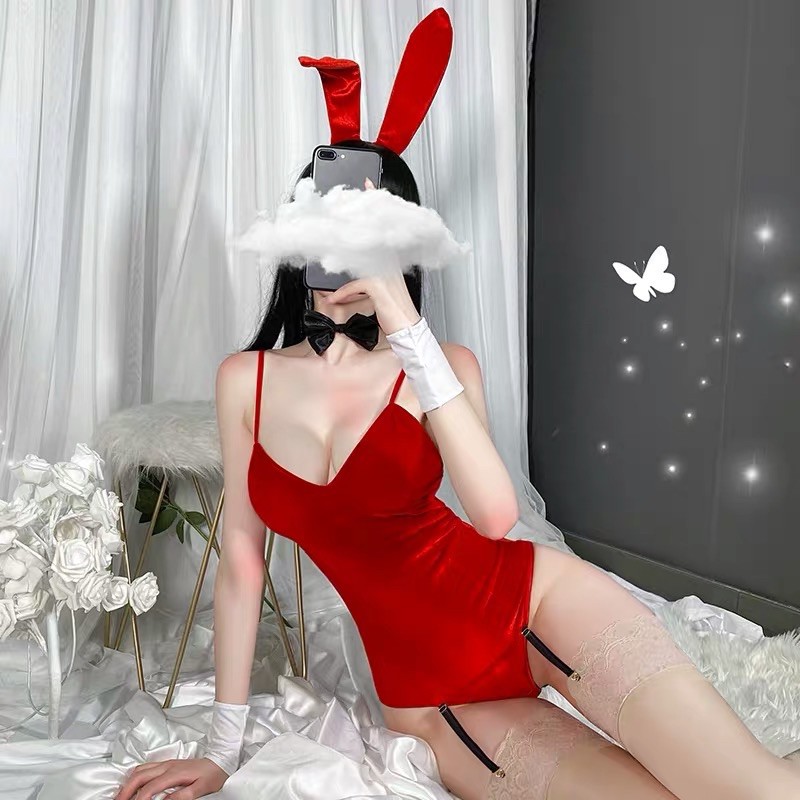 LL2251 Cosplay Chị Thỏ Ngọc + Kẹp Vớ Sexy | Bunny Set Bé Thỏ