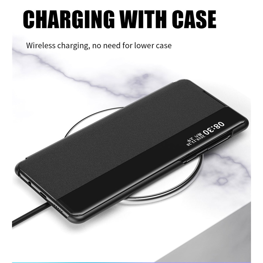Ốp Điện Thoại Nắp Lật Mặt Gương Thông Minh Cho Samsung Galaxy S22 S21 S20 Plus S20 FE S22 Ultra 5G