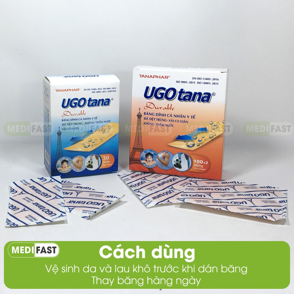 Băng dính cá nhân y tế Ugotana - miếng dán vết thương vô trùng