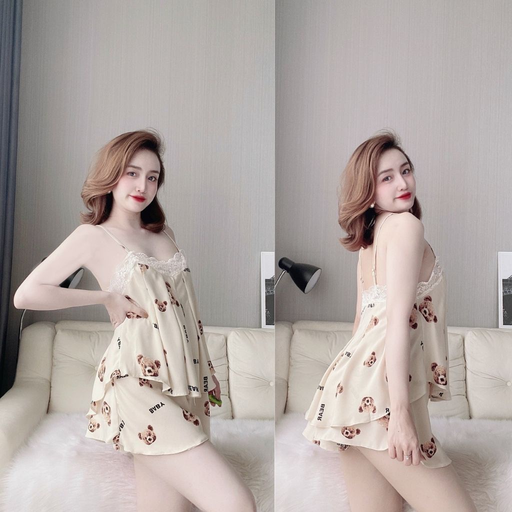 Đồ Ngủ Nữ BIGSIZE ❣️FREE SHIP❣️ Đồ Ngủ Sexy lụa MANGO cao cấp mềm mại xinh xắn &lt; 70KG